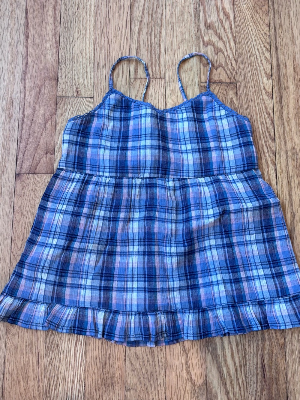 Plaid girls tank top size 7/8